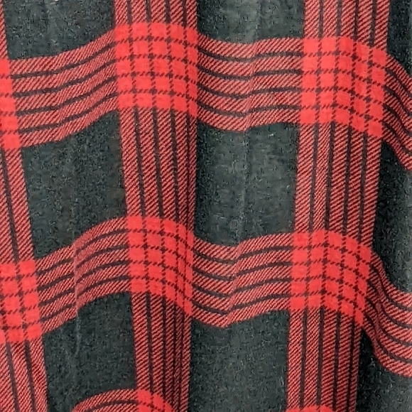 Me & U women's long sleeve 1/2 zip front check print top plus sz 3x pockets bb06 - Picture 6 of 11